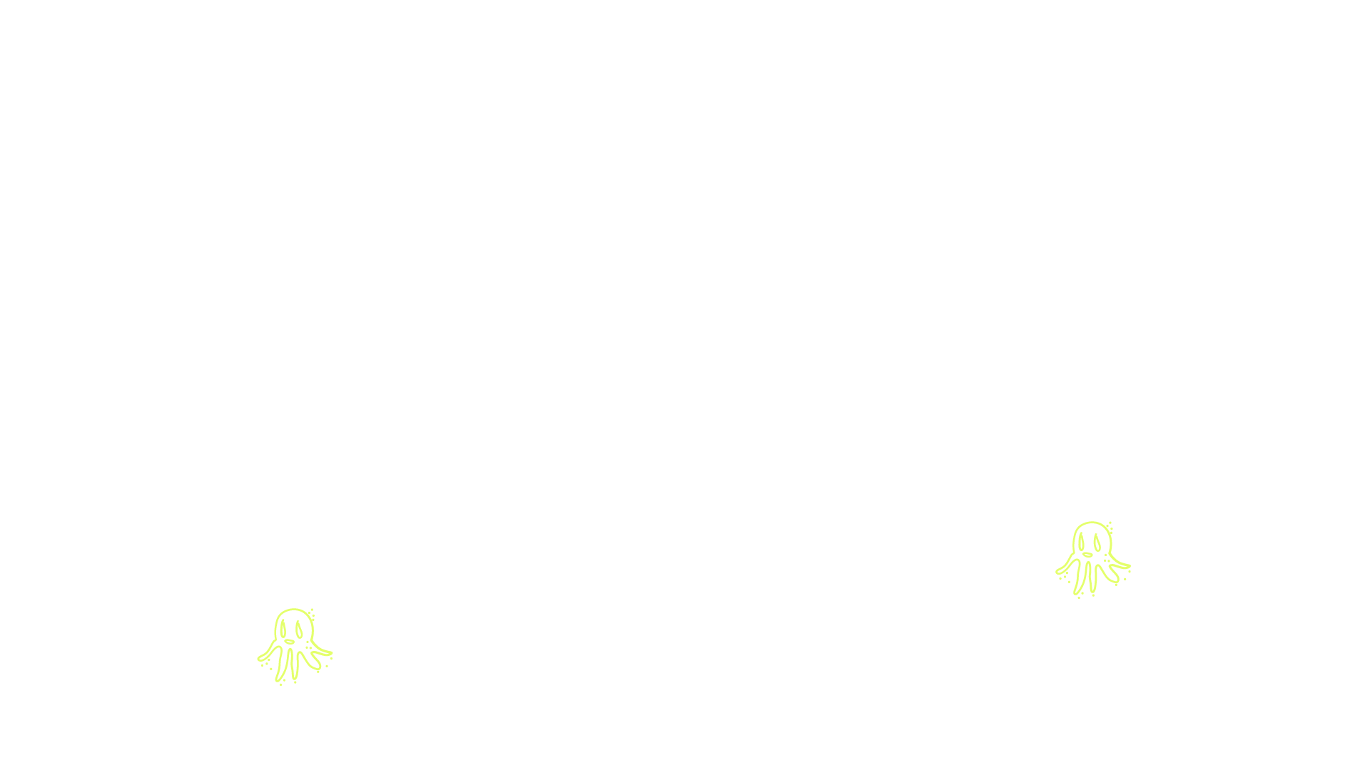 yellow octopus line art