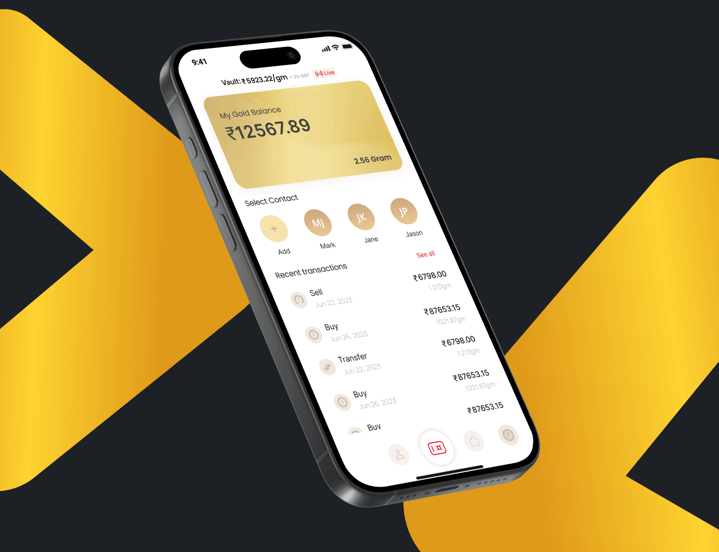 Project showcase mobile mockup