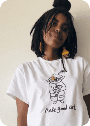 People wearing custom t-shirts