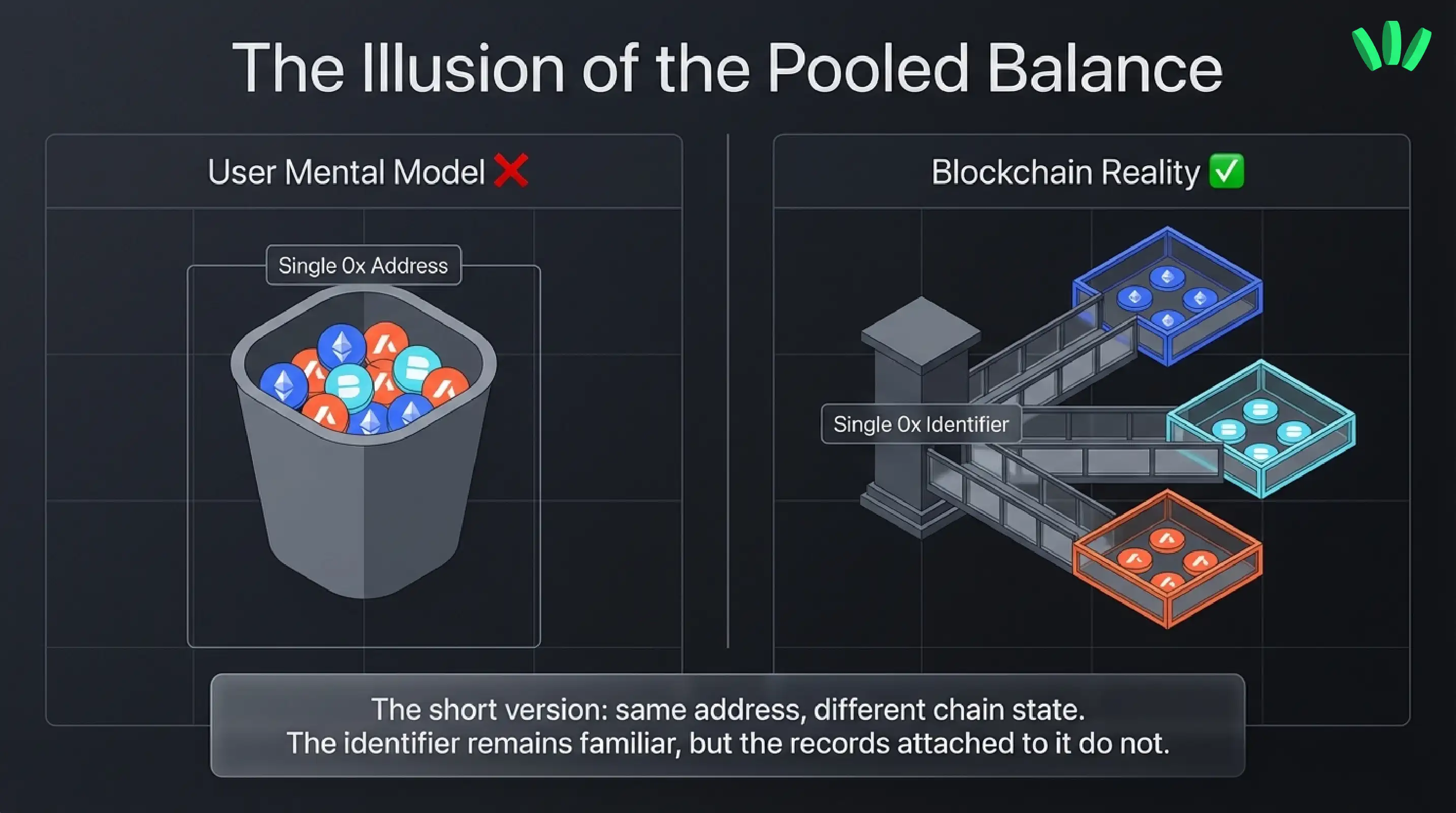 Why is the address the same but the balance different?