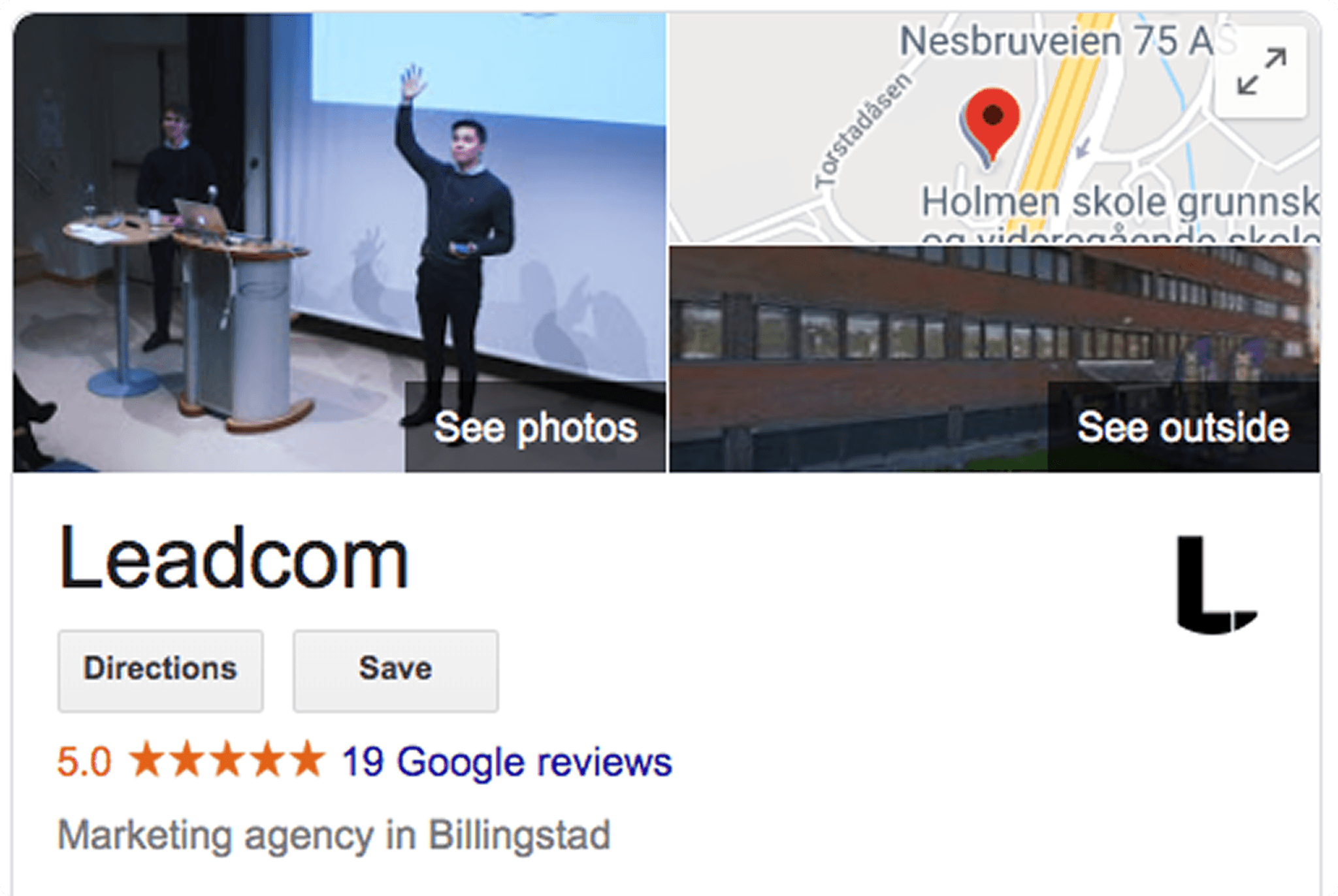 Google Review Screen shot