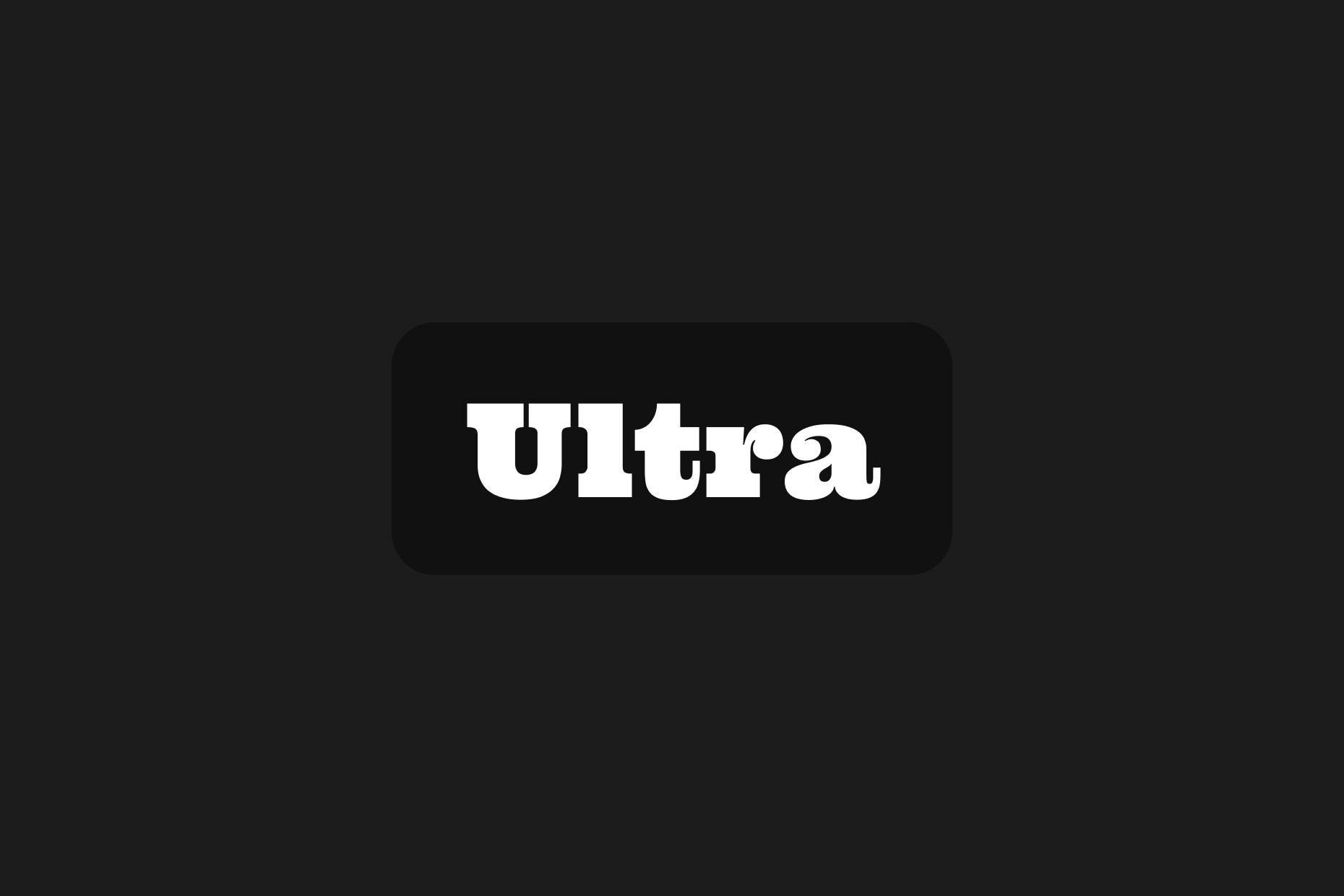 ultra framer font