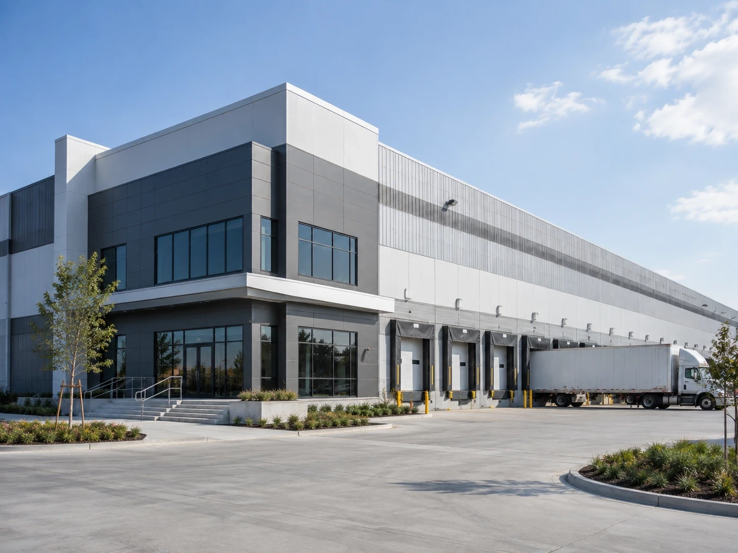 Industrial warehouse facility engineered for heavy operational demand