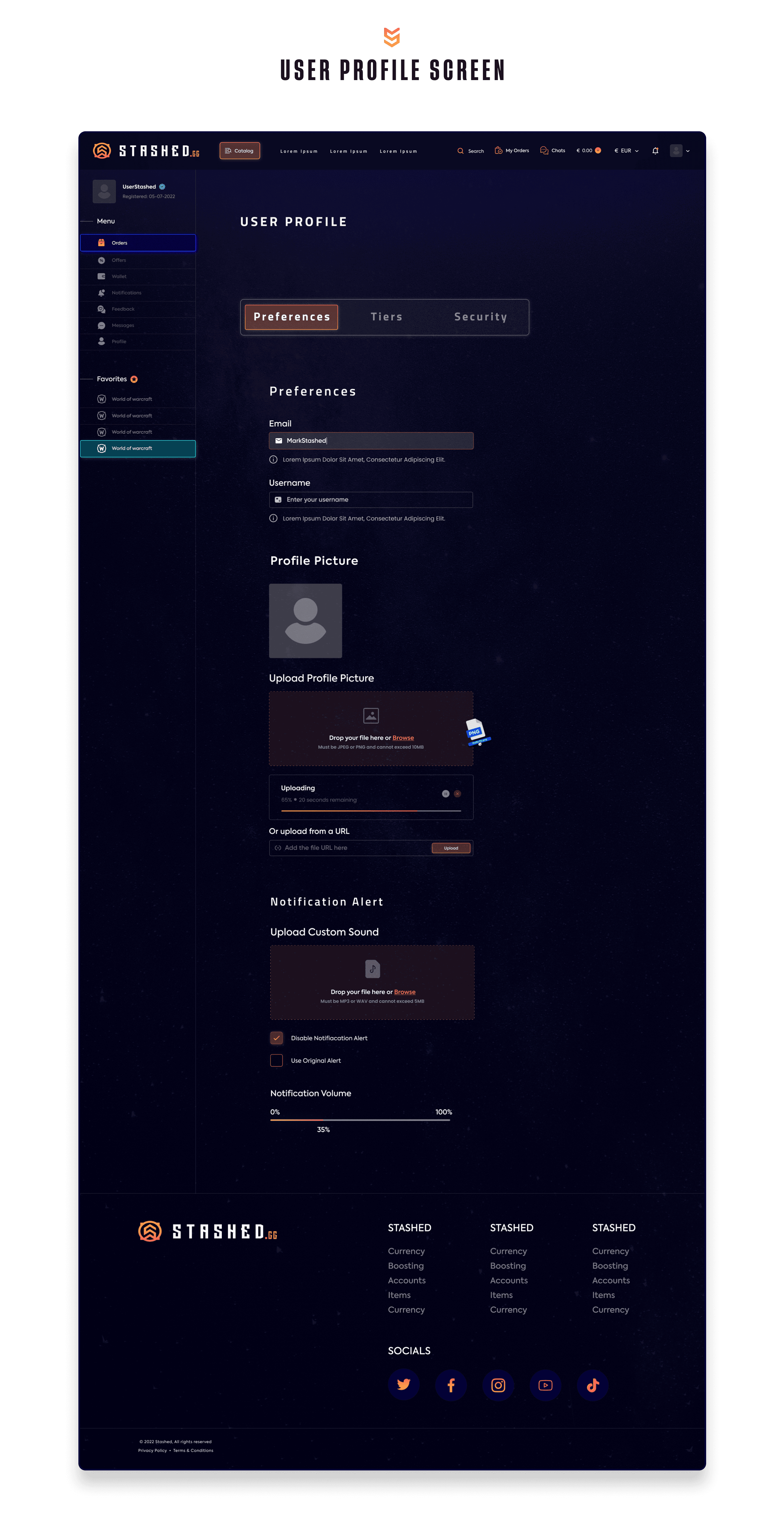 User Profile Screen