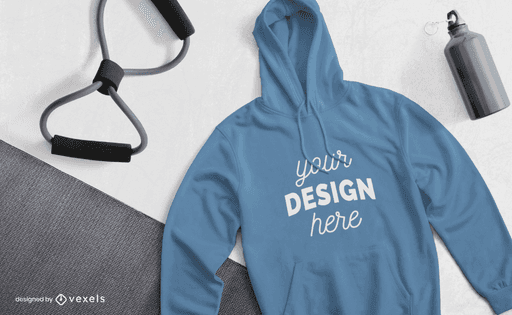 fitness hoodie mockup