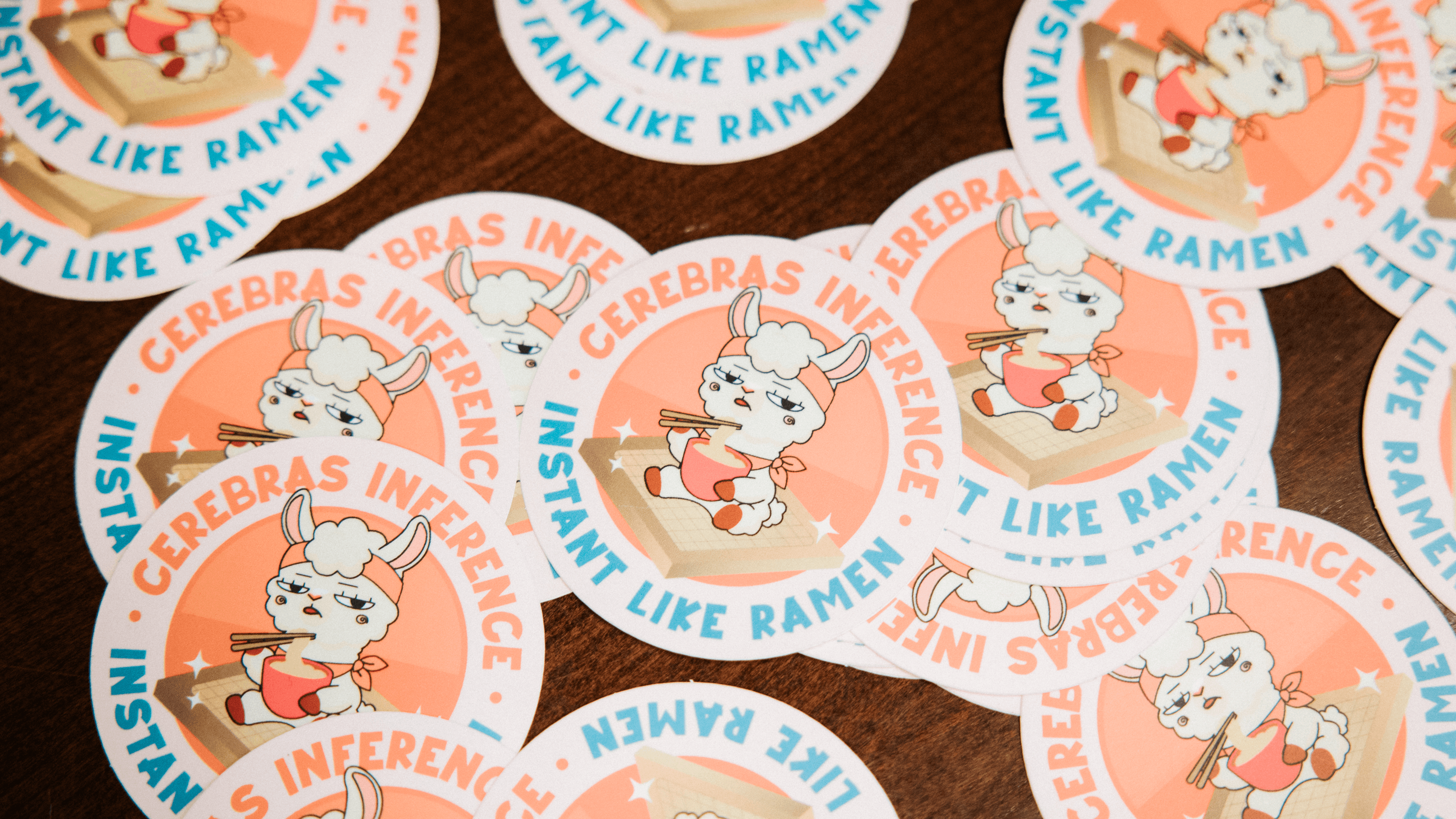 Stickers on a Table