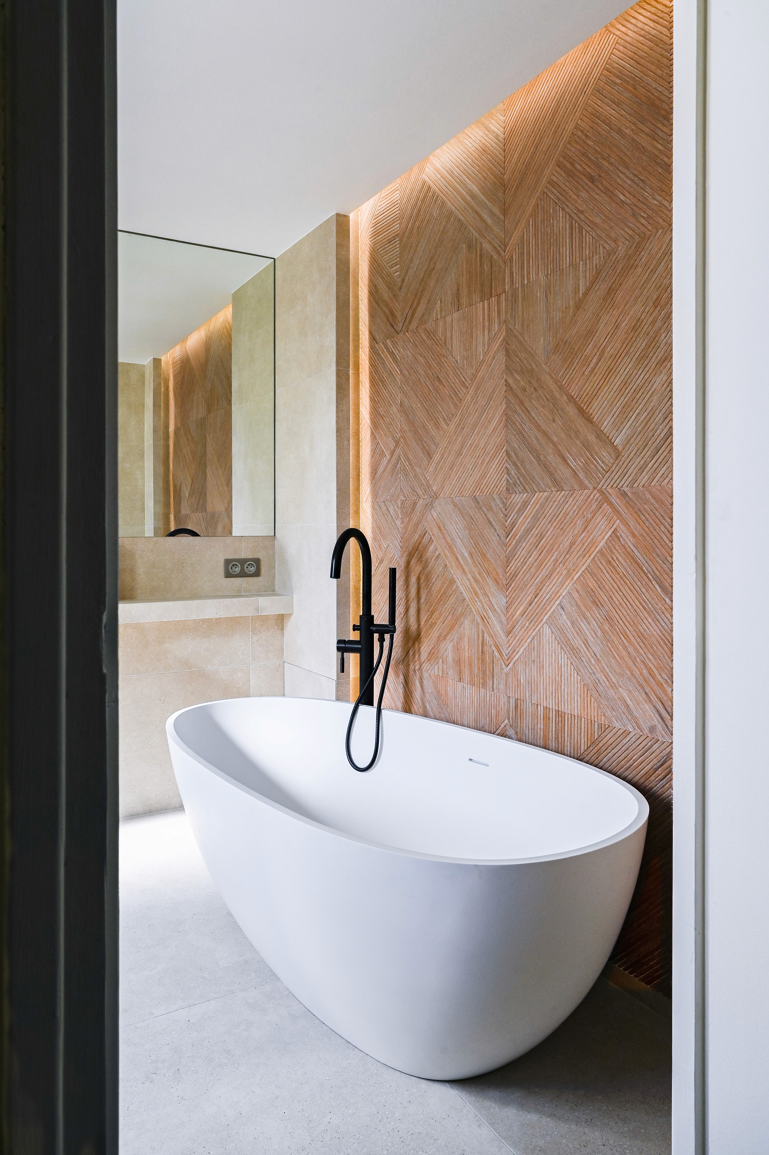 Modern living room with window view