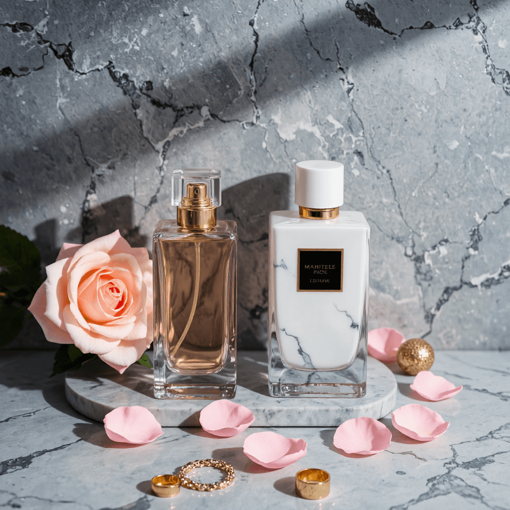 product photography of perfume
