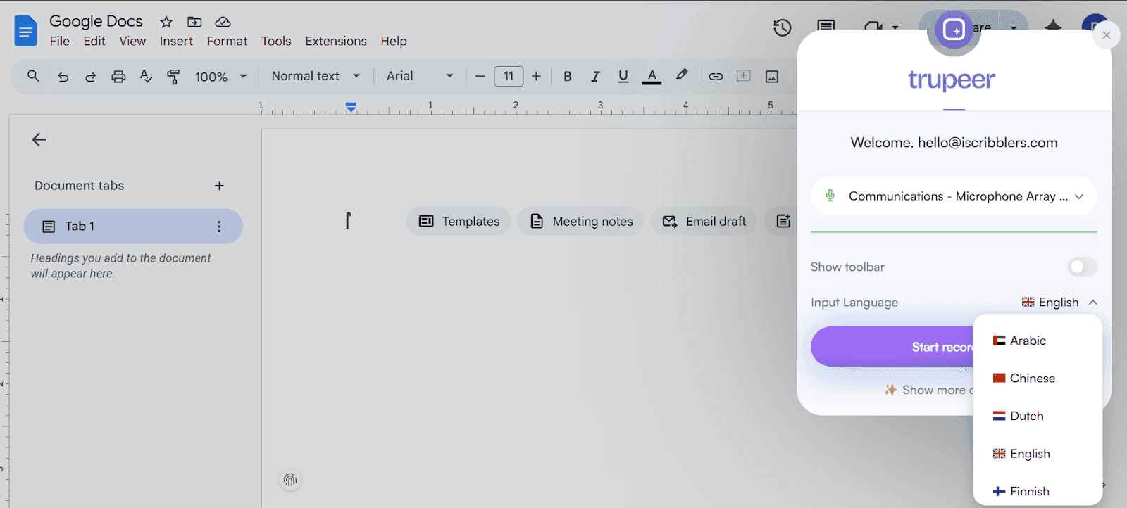 Use Trupeer’s Chrome Extention to record your screen&nbsp;