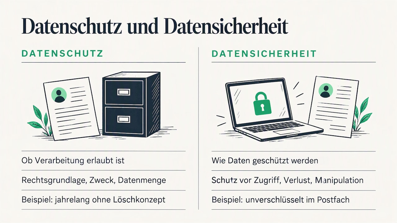 1. Datenschutz und Datensicherheit: die Abgrenzung — overview diagram