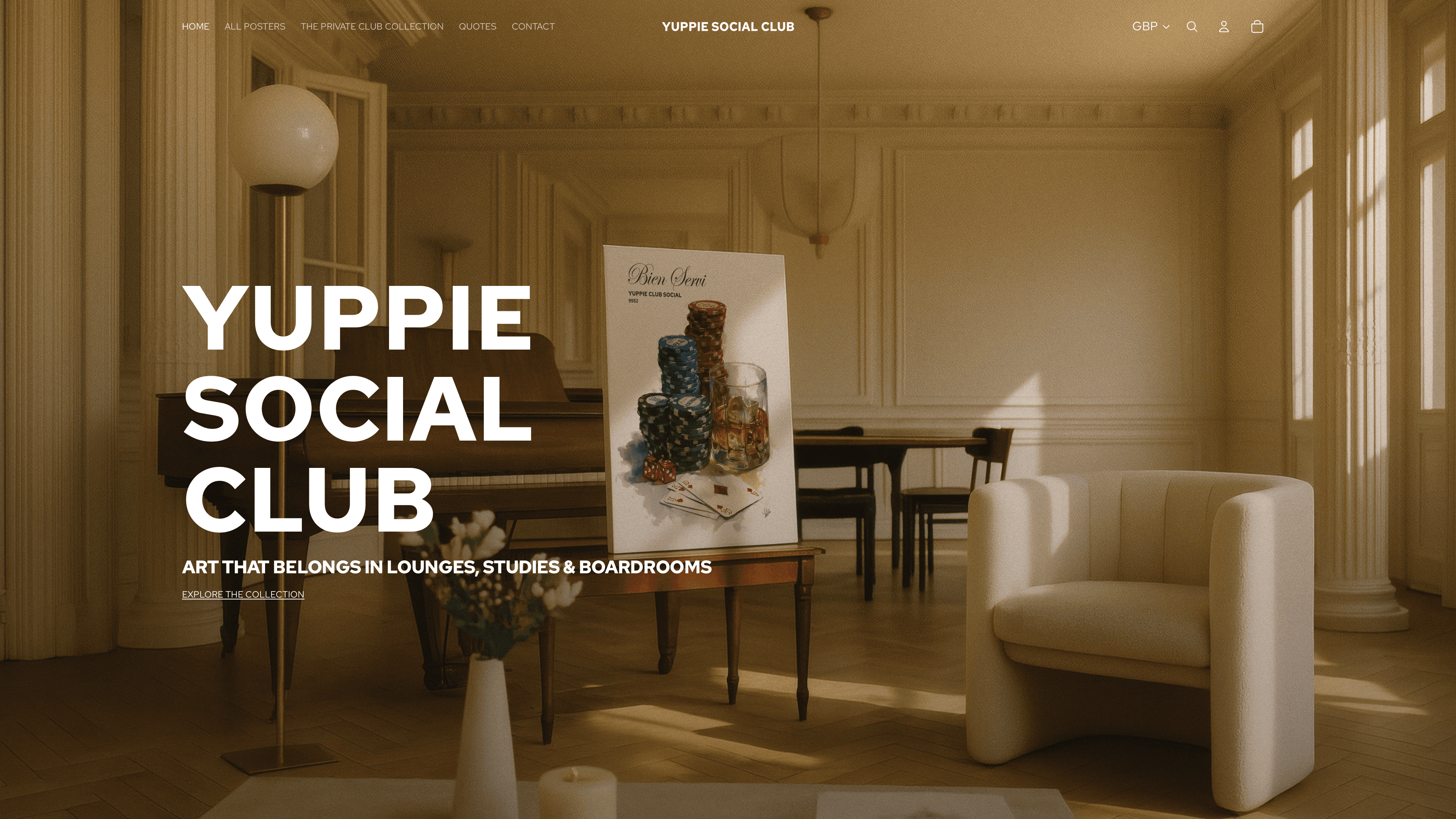 Yuppie Social Club Landing Page