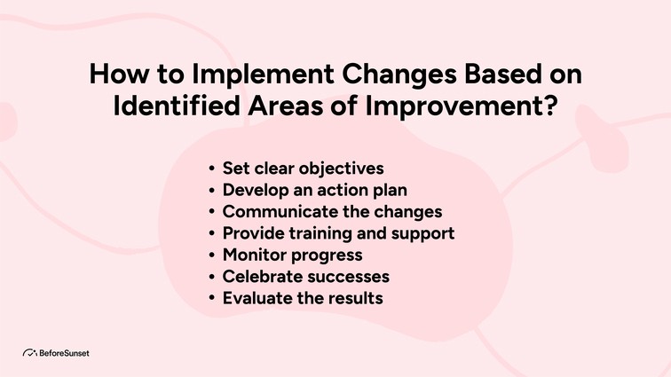 How to Implement Changes Based on Identified Areas of Improvement?