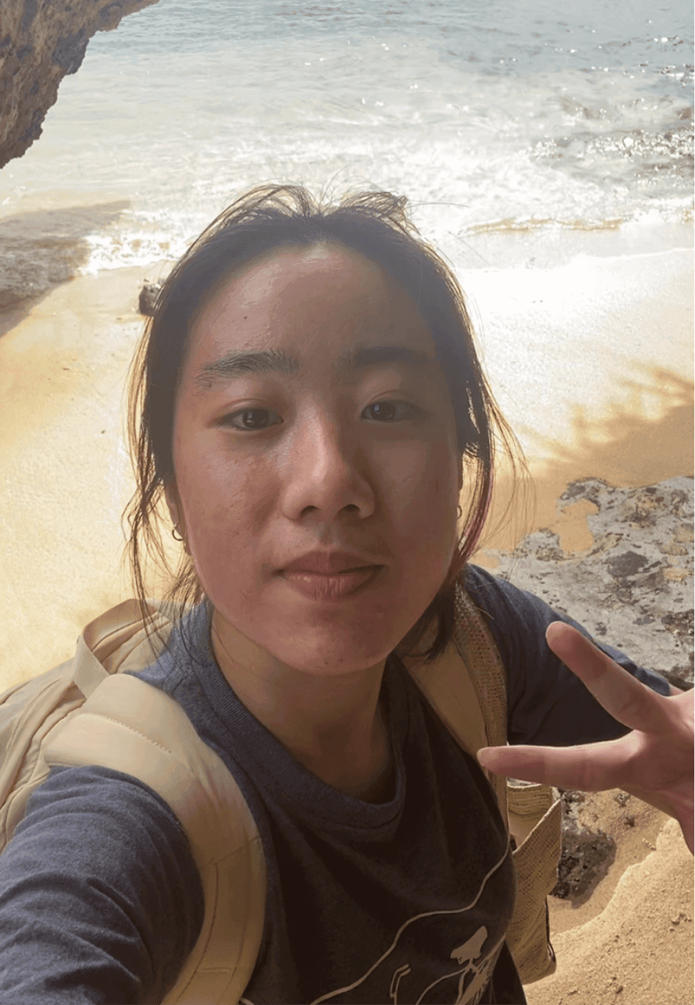 Travel selfie of Jodith Valerie during a trip, senior product designer lifestyle photo