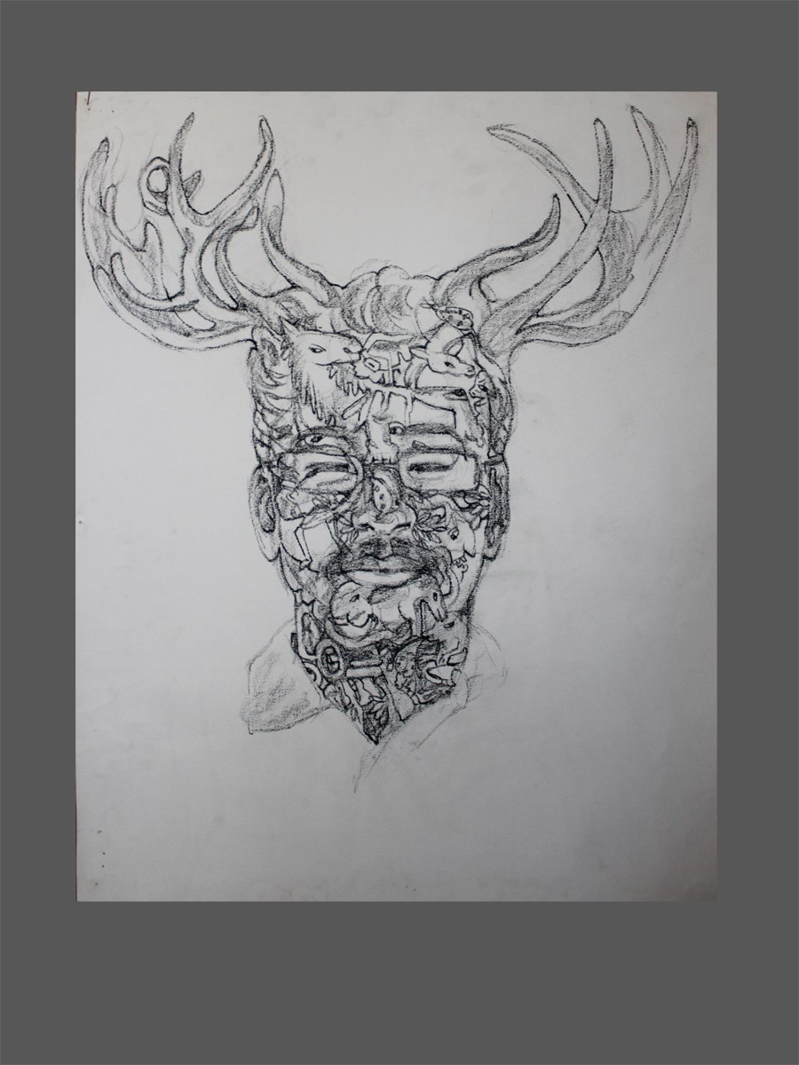 herd of sheep on road painting