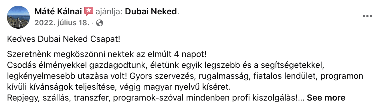 dubai utazás dubaineked vélemények