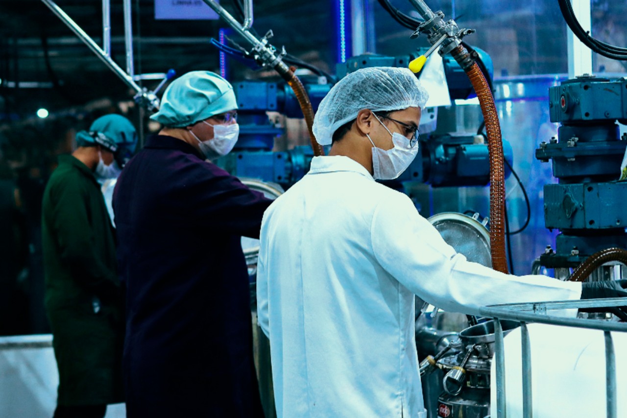 Athlete winning a race