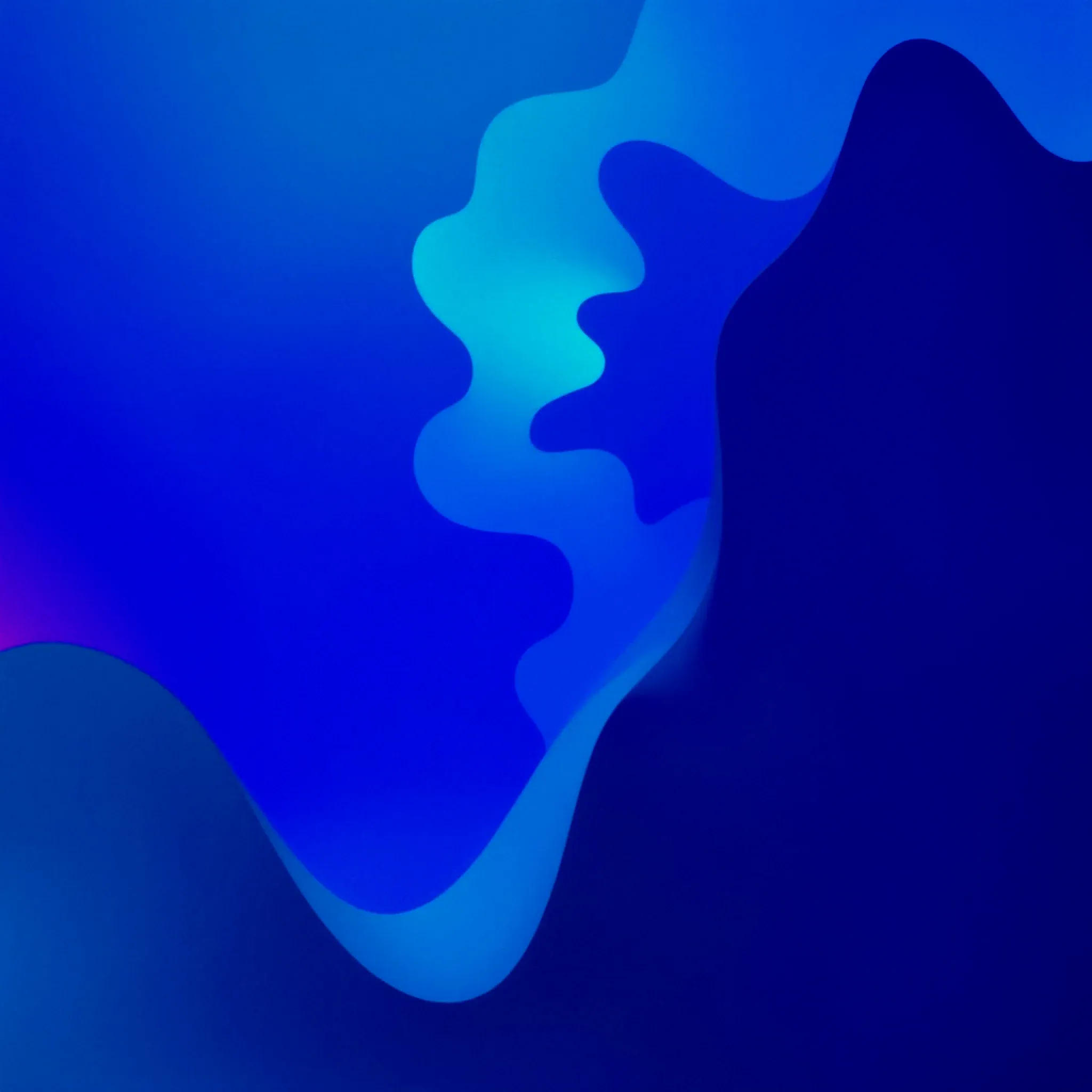 Composition abstraite et fluide de vagues bleues et turquoise, évoquant le dynamisme d'une création de site web moderne.