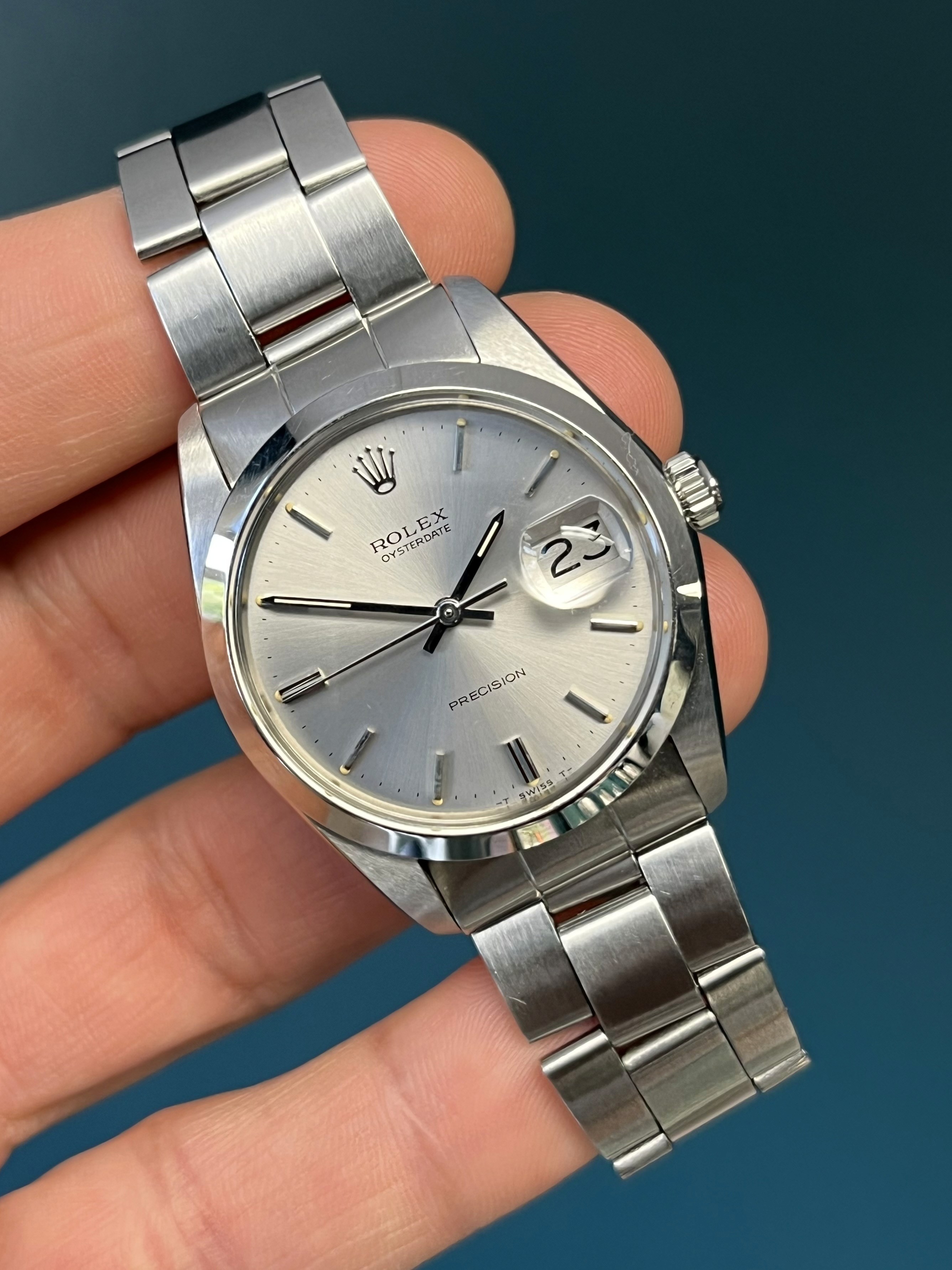 時計 ROLEX OYSTERDATE PRECISION 6694 ROLEX OYSTERDATE PRECISION 6694 BLUE DIAL MANUAL WIND STAINLESS