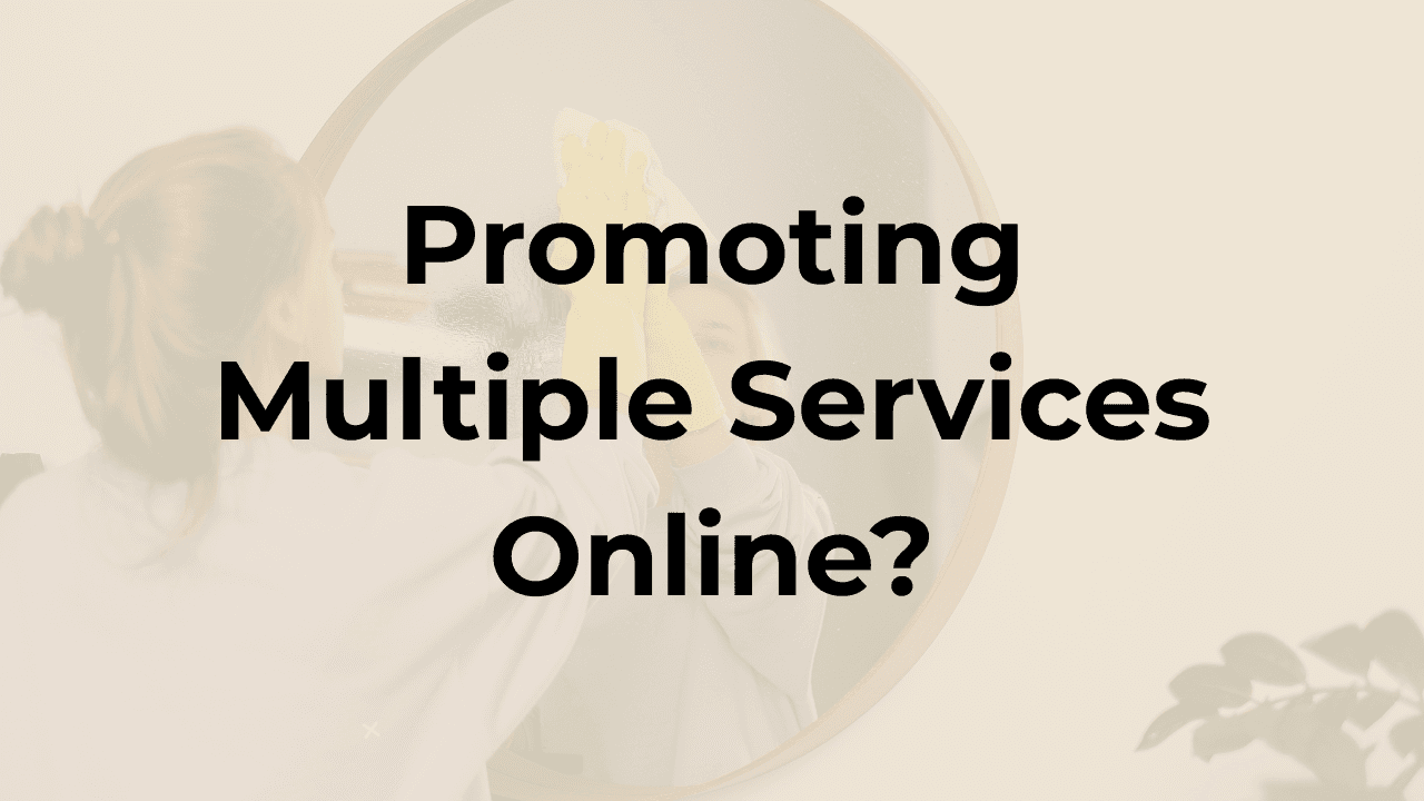 Promoting multiple services blog