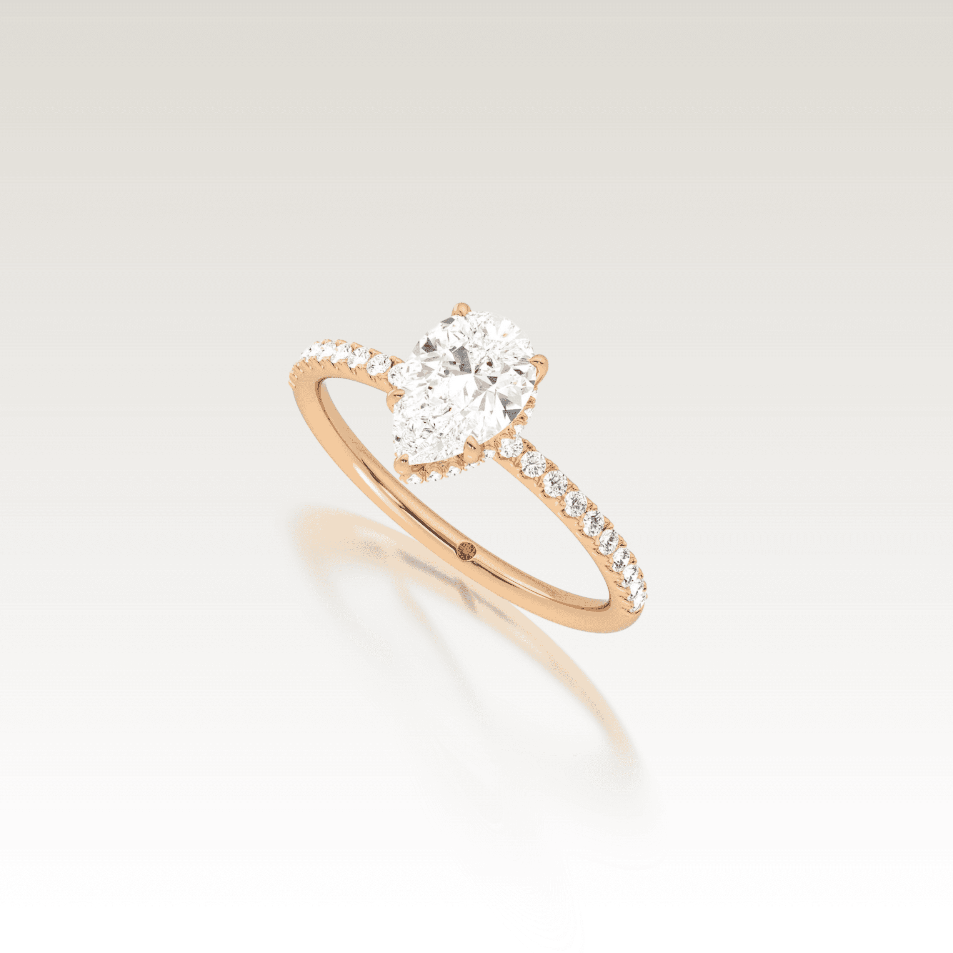 Pavé Pear Love Knot Diamond Ring image 1