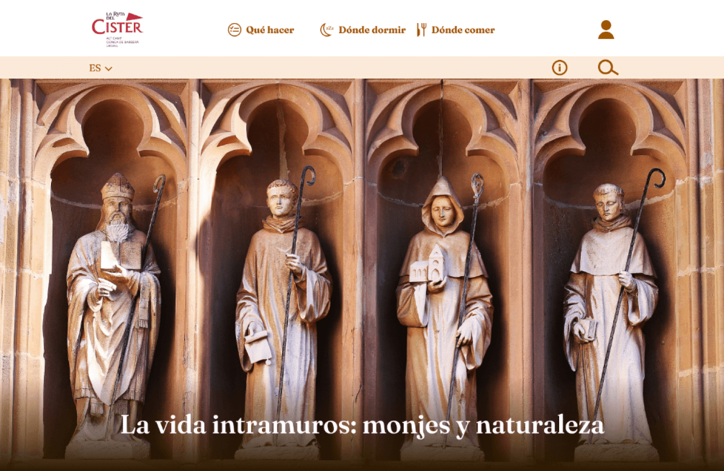 Rediseño de la landing page de La Ruta del Císter con enfoque mobile first y previsualización de secciones