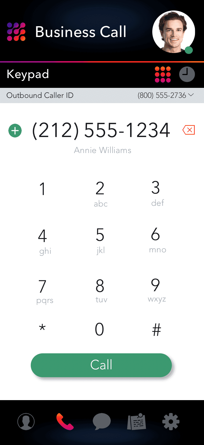 linkedphone-business-phone-number-mobile-app-keypad
