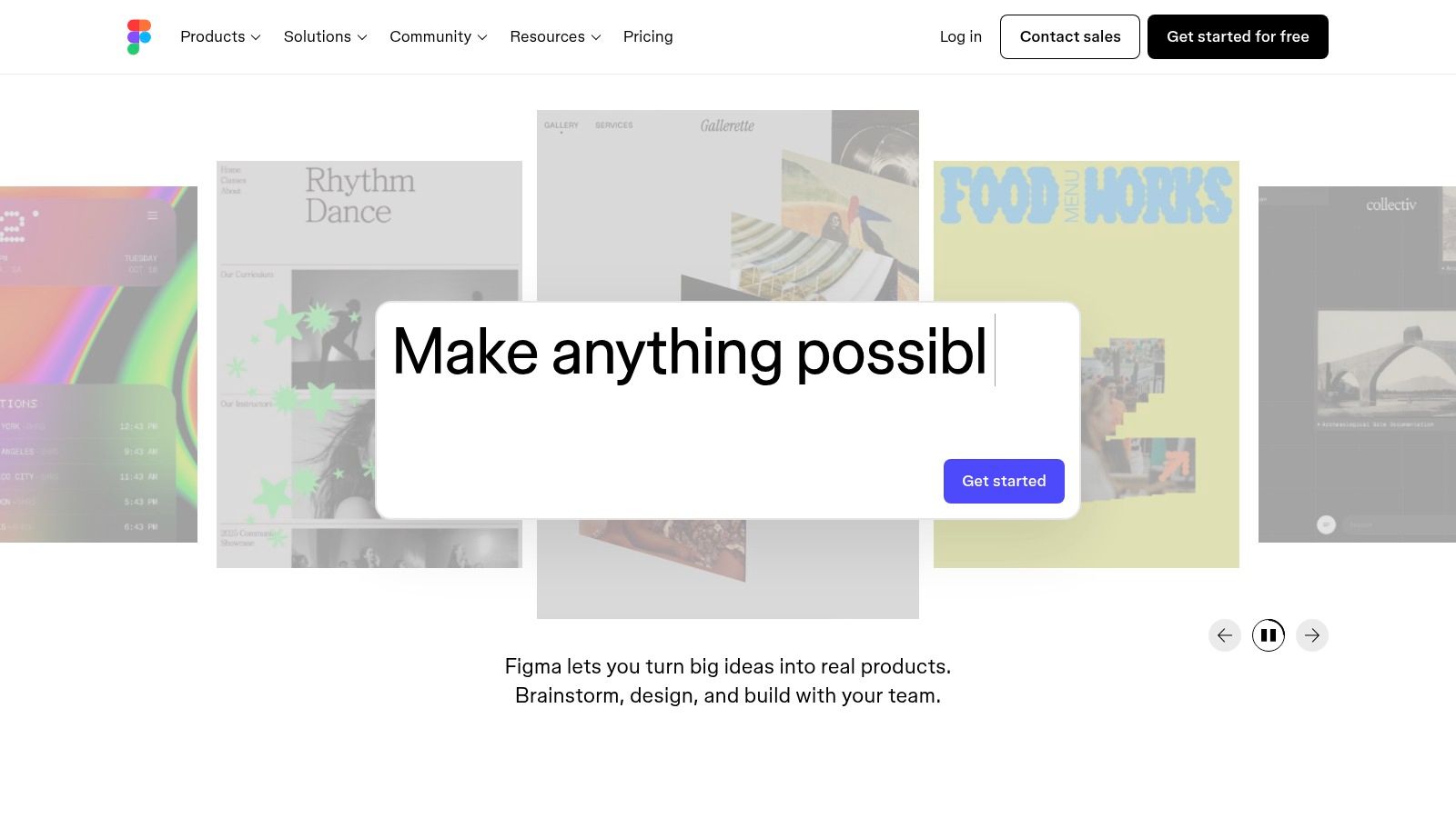 Figma's interface showing mobile UI design components