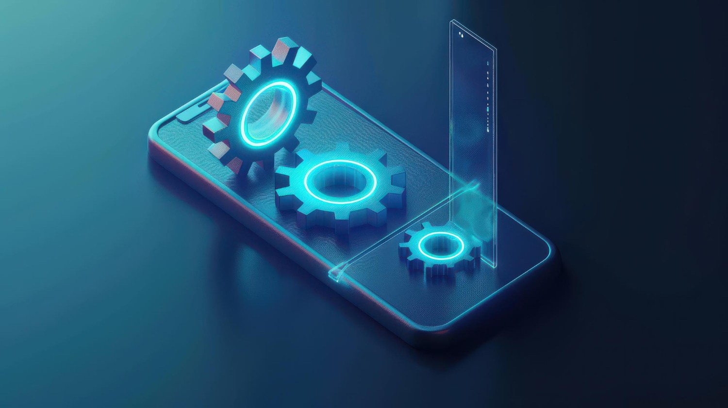 Digital interface showing engines in 3D.