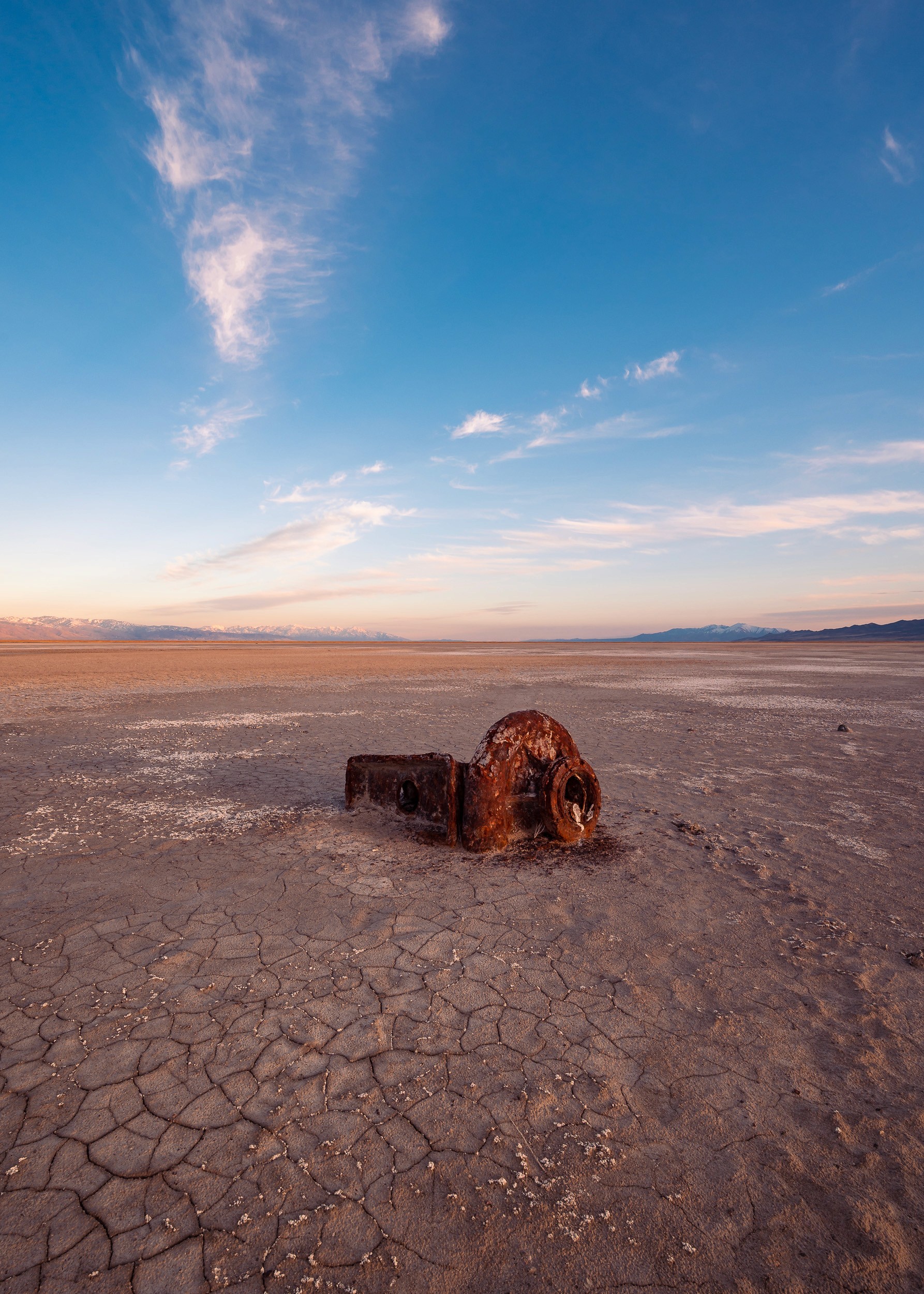 Rusty parts off the Davis Causeway to Antelope Island