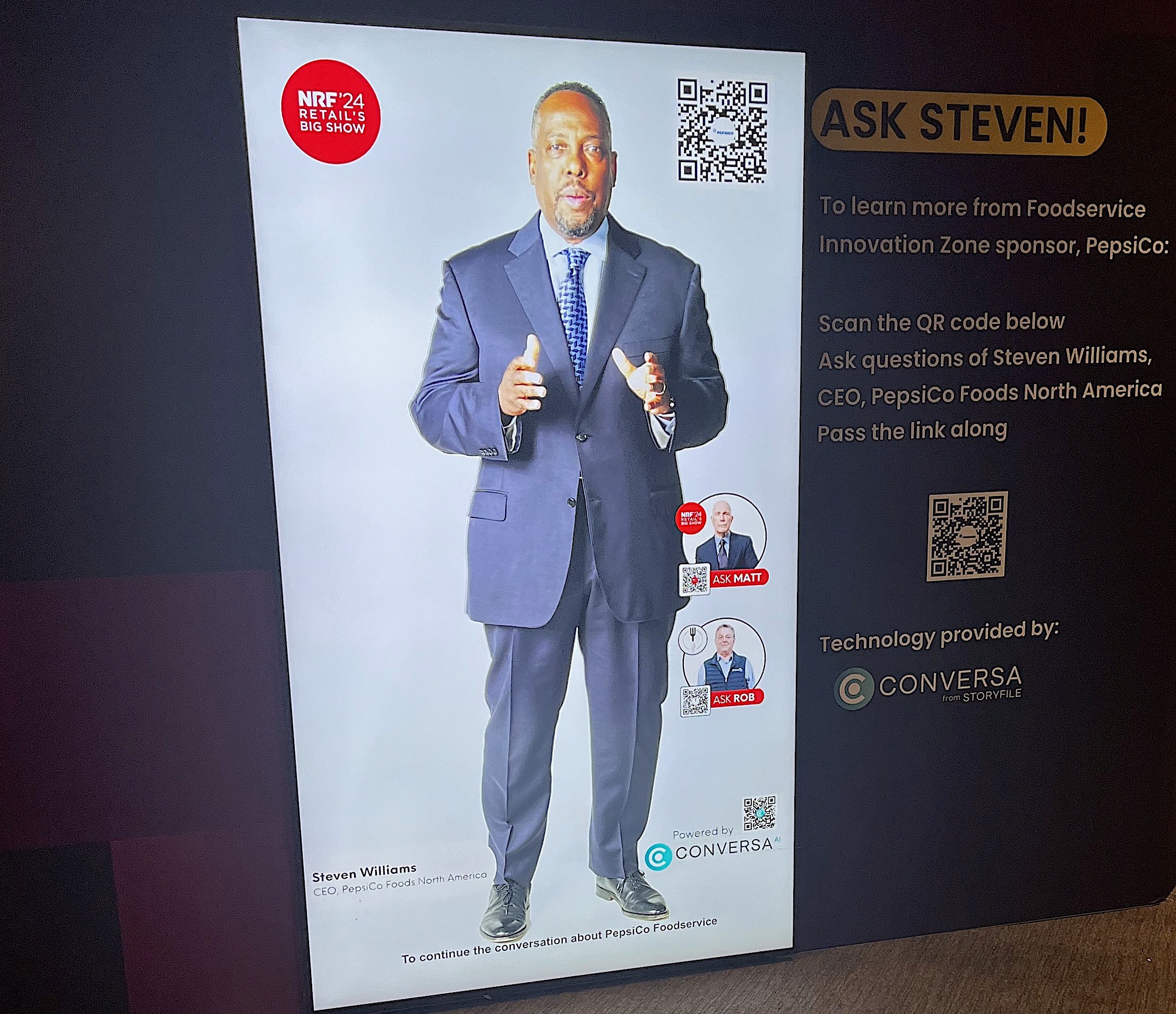 Interactive installation with Stephen Williams, CEO PepsiCo Foods