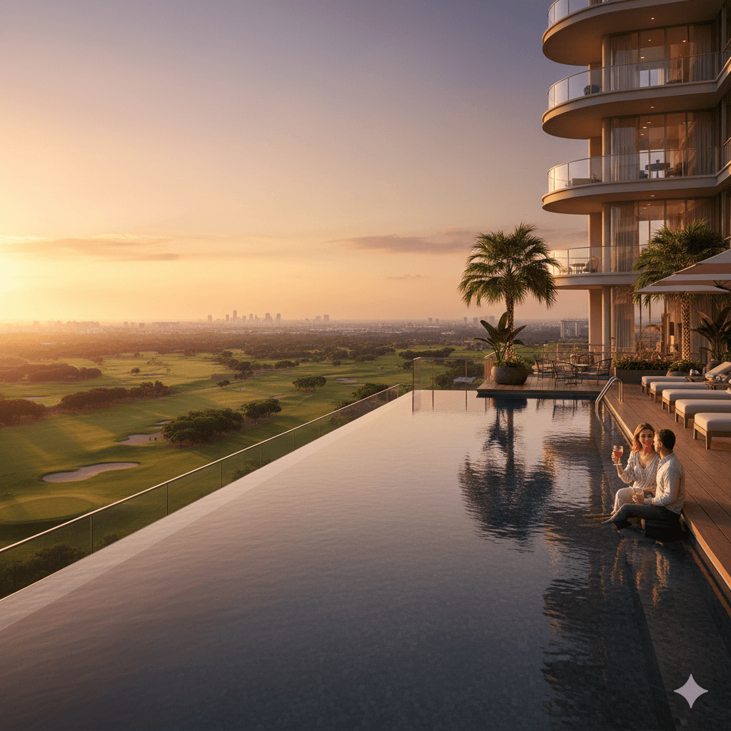 infinity swimming pool high-rise Noida luxury apartments