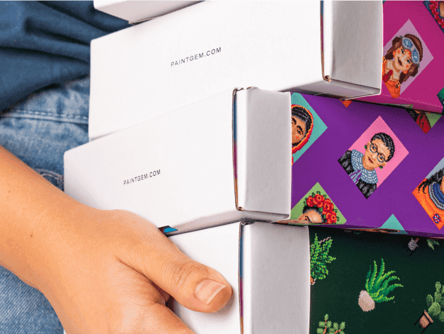 PaintGem DIY art kits – e-commerce UX, Shopify design, and conversion-focused product visuals