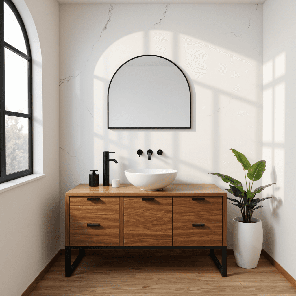 product photography of Bathroom vanity setup