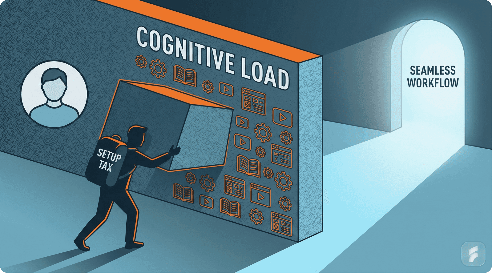 Seamless workflow fixing cognitive load