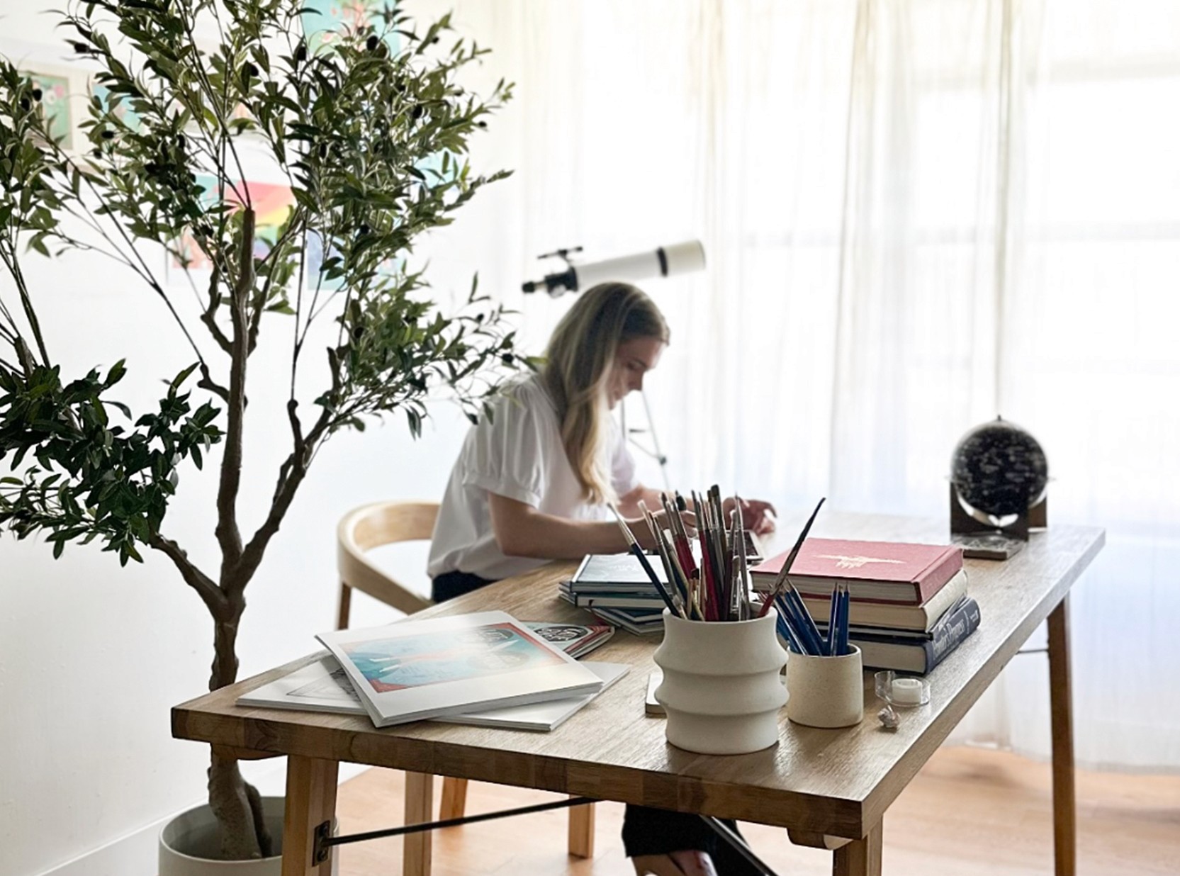 Riding a bicycle with V sign