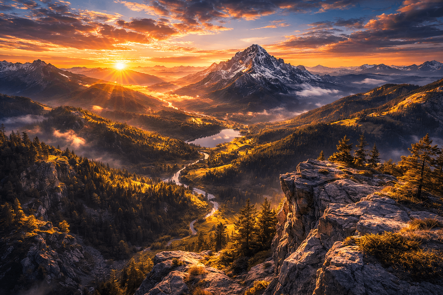 Drone shot of a running track at night