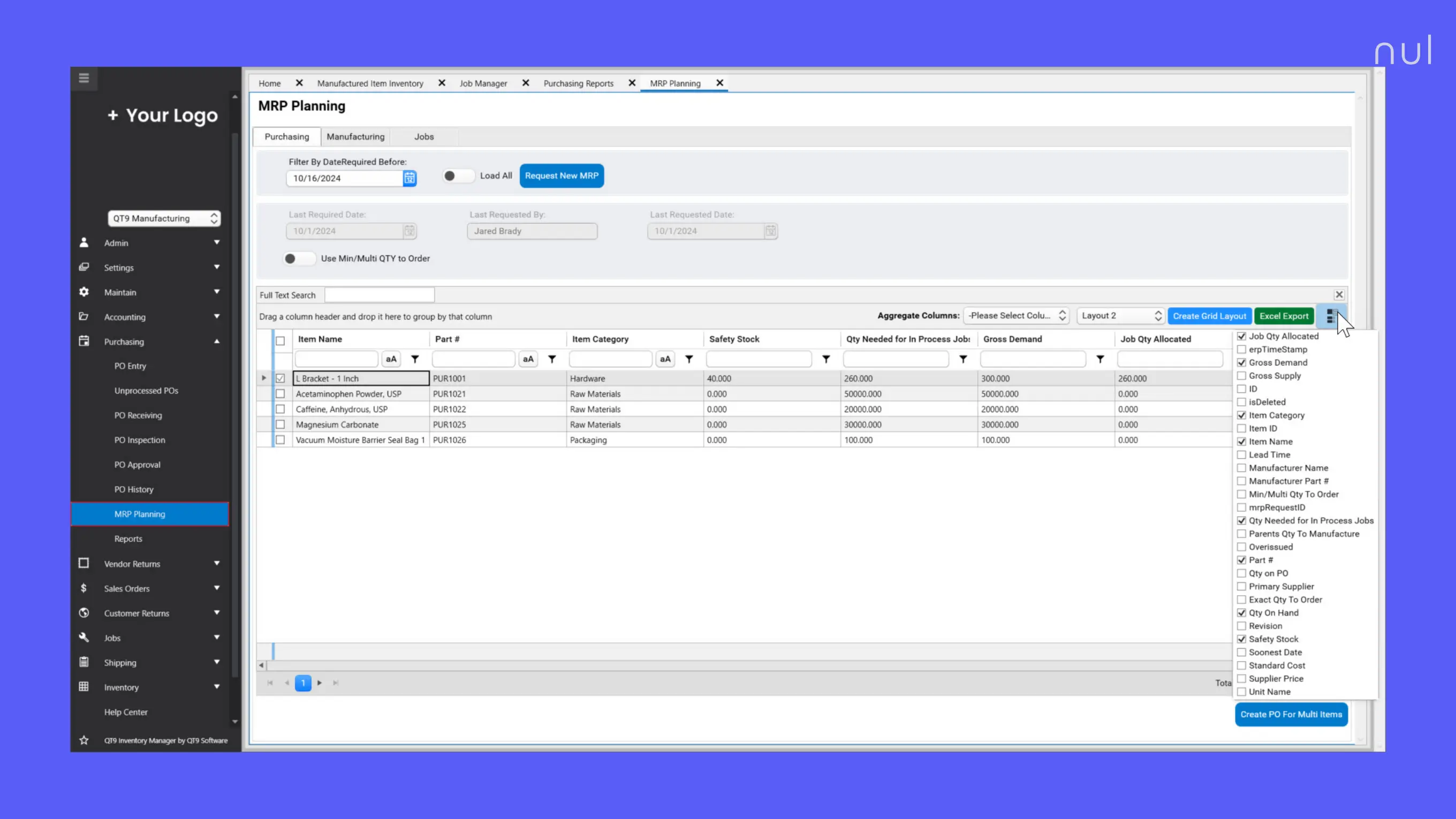 QT9 MRP is an all-in-one tool that keeps every part of manufacturing connected.