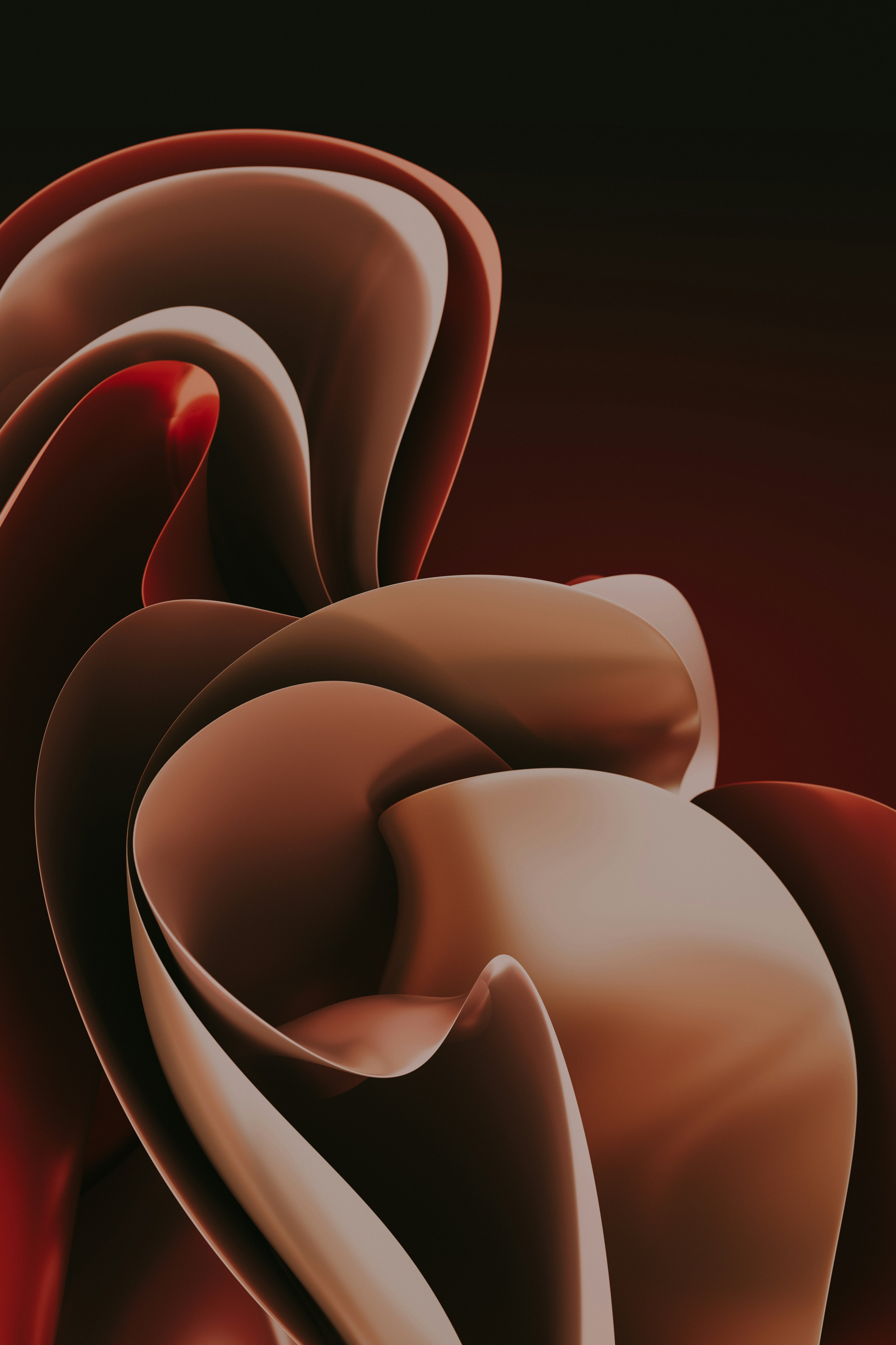 a computer generated image of a red flower