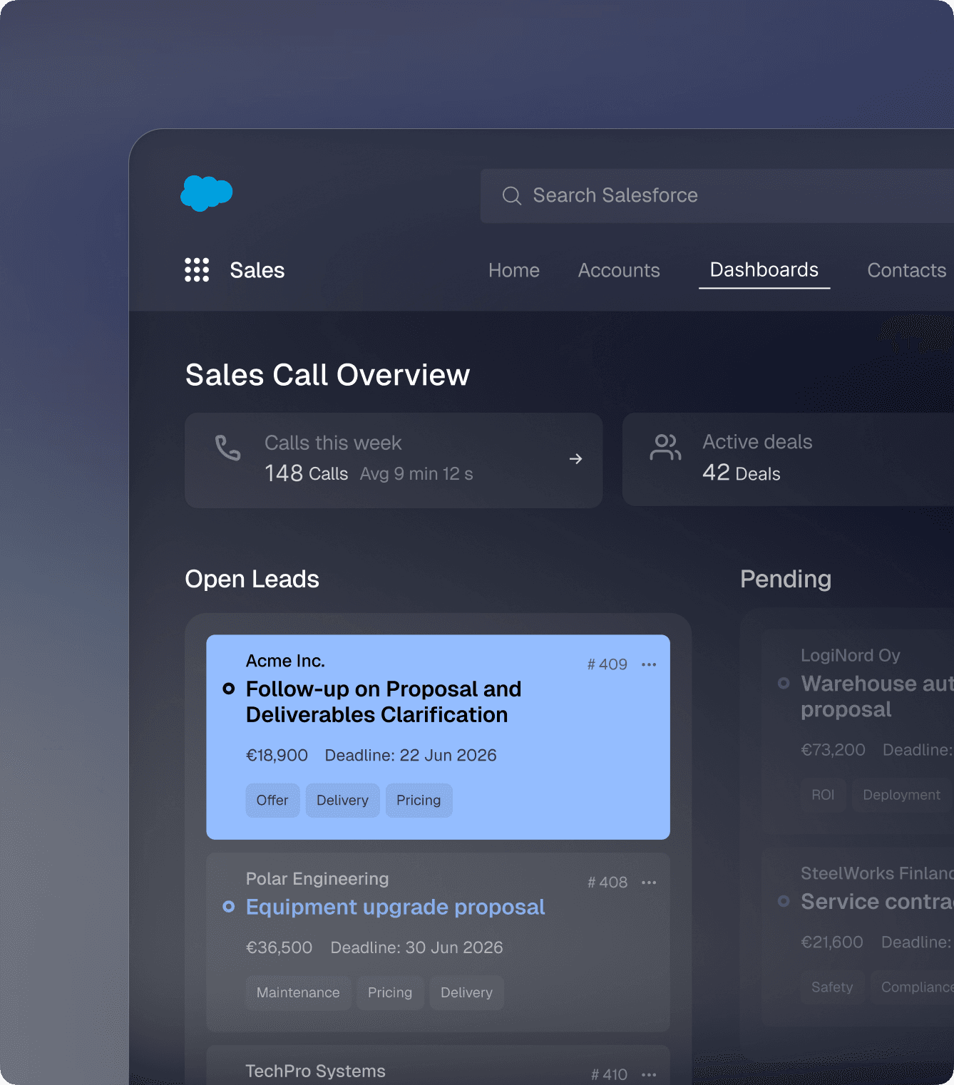 Connect mobile calls to enterprise workflows