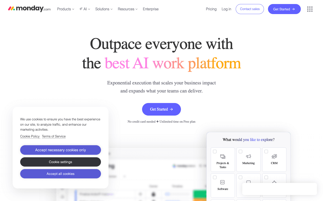 Monday.com екранна снимка