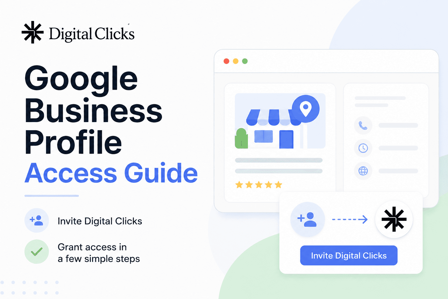 Google Business Profile access guide for inviting Digital Clicks
