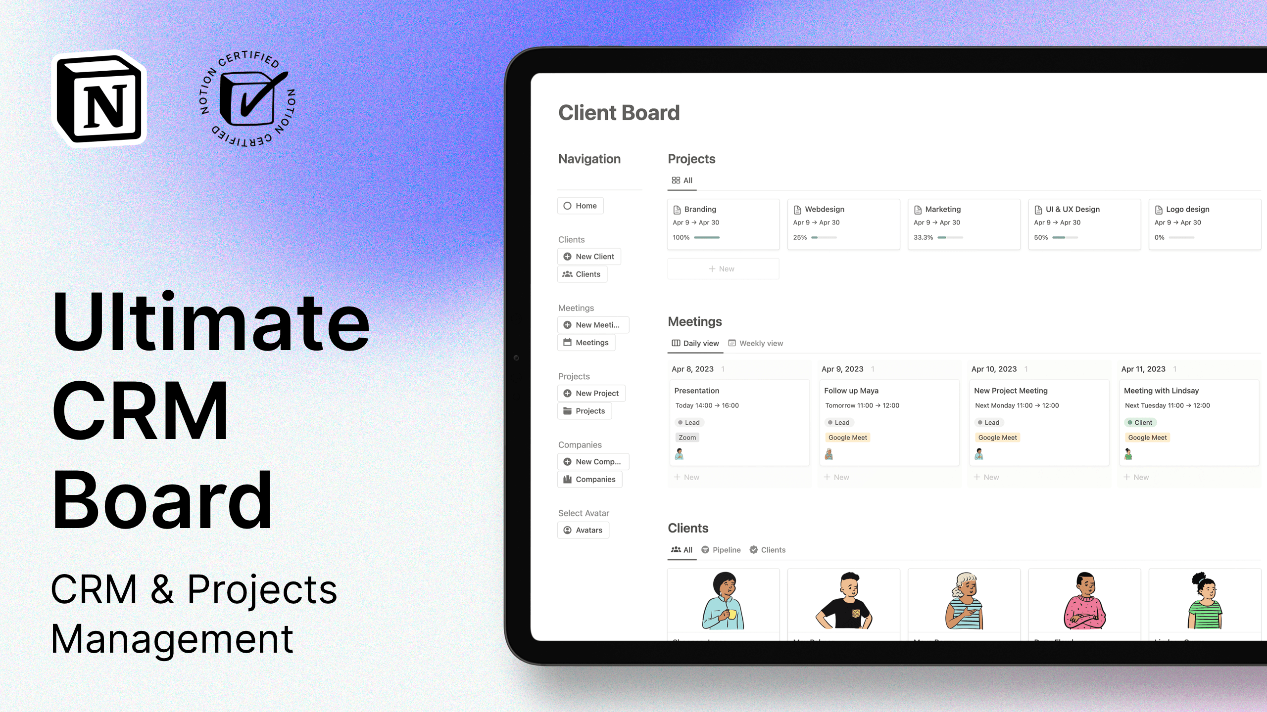 Notion Ultimate CRM Board