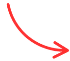 Hand-drawn red curved arrow pointing down and right.