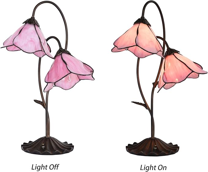 Elegant stained glass flower lamp with modern appeal and high-quality craftsmanship.