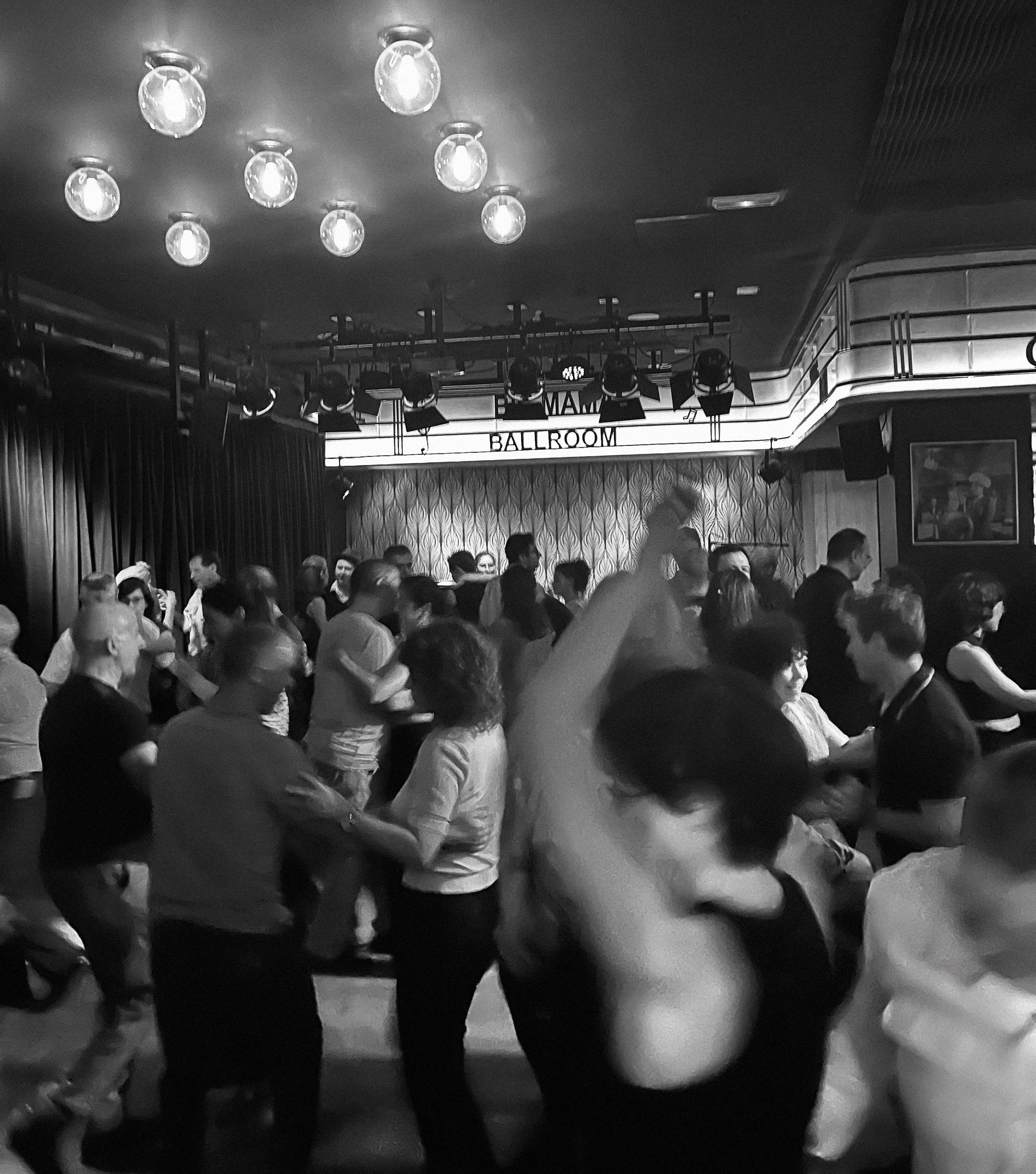 Swing dancers social dancing Snowball in Stockholm