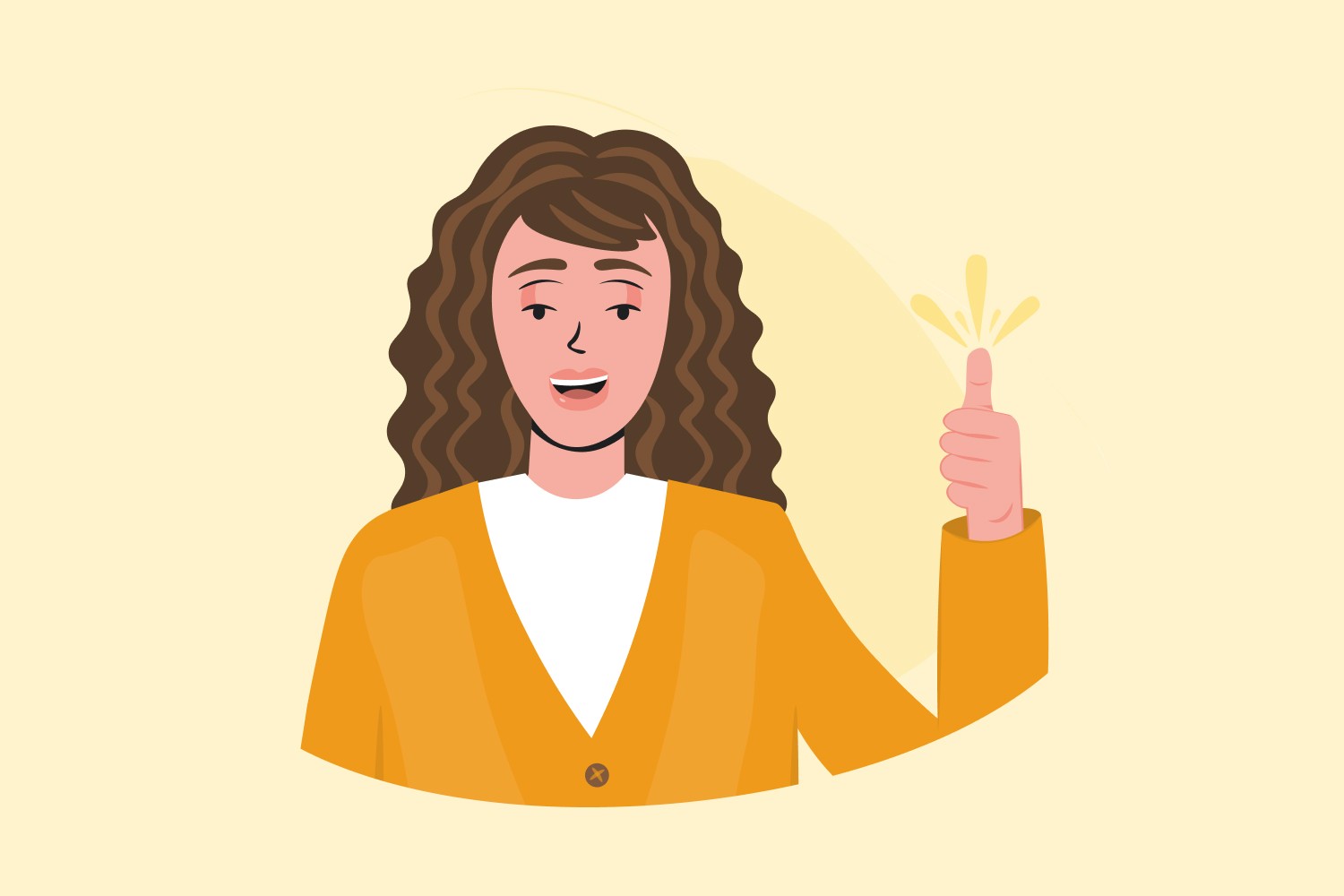 woman giving a thumbs up -  Beautiful in Arabic 
