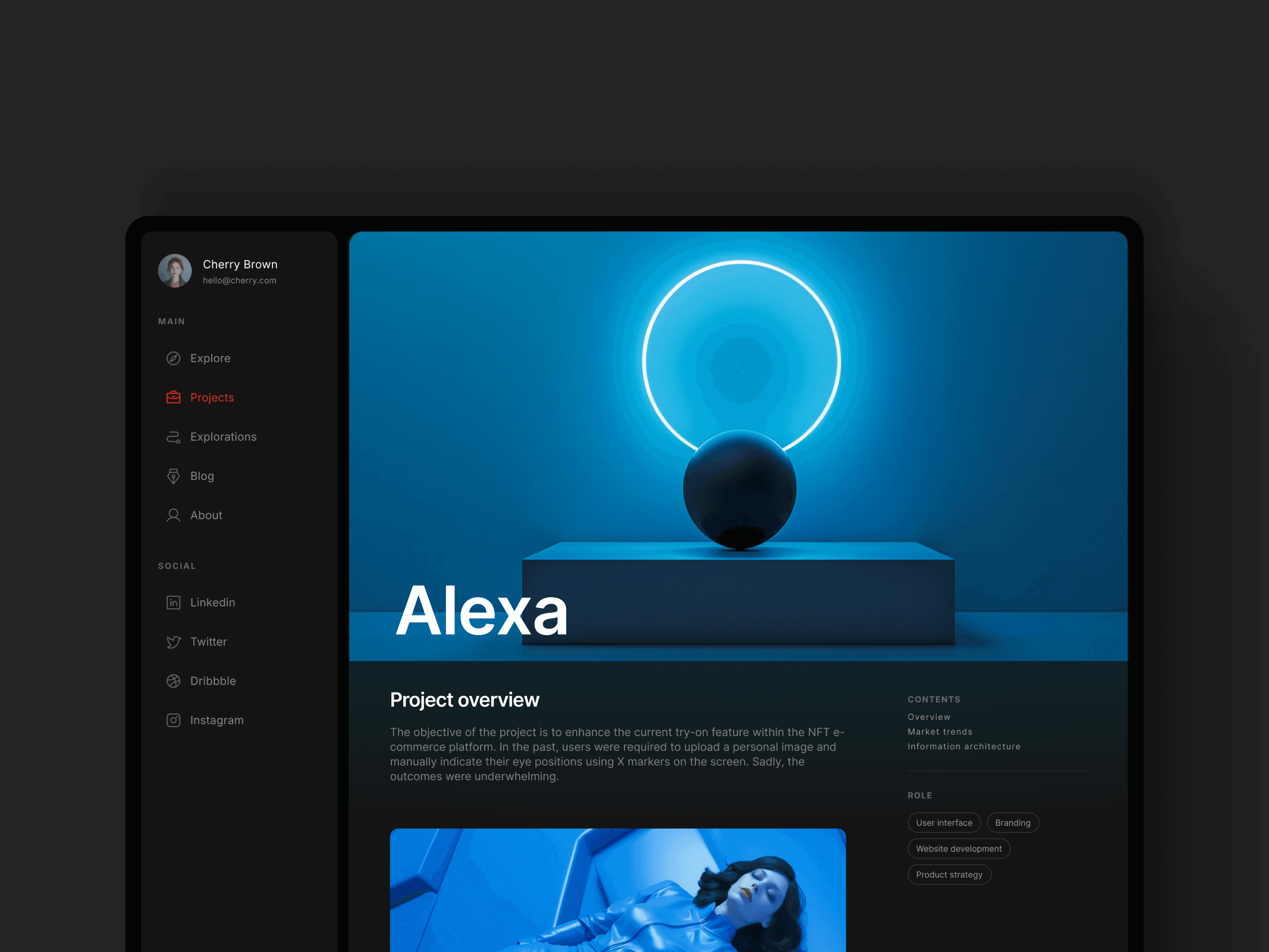 Cherfolio Framer template