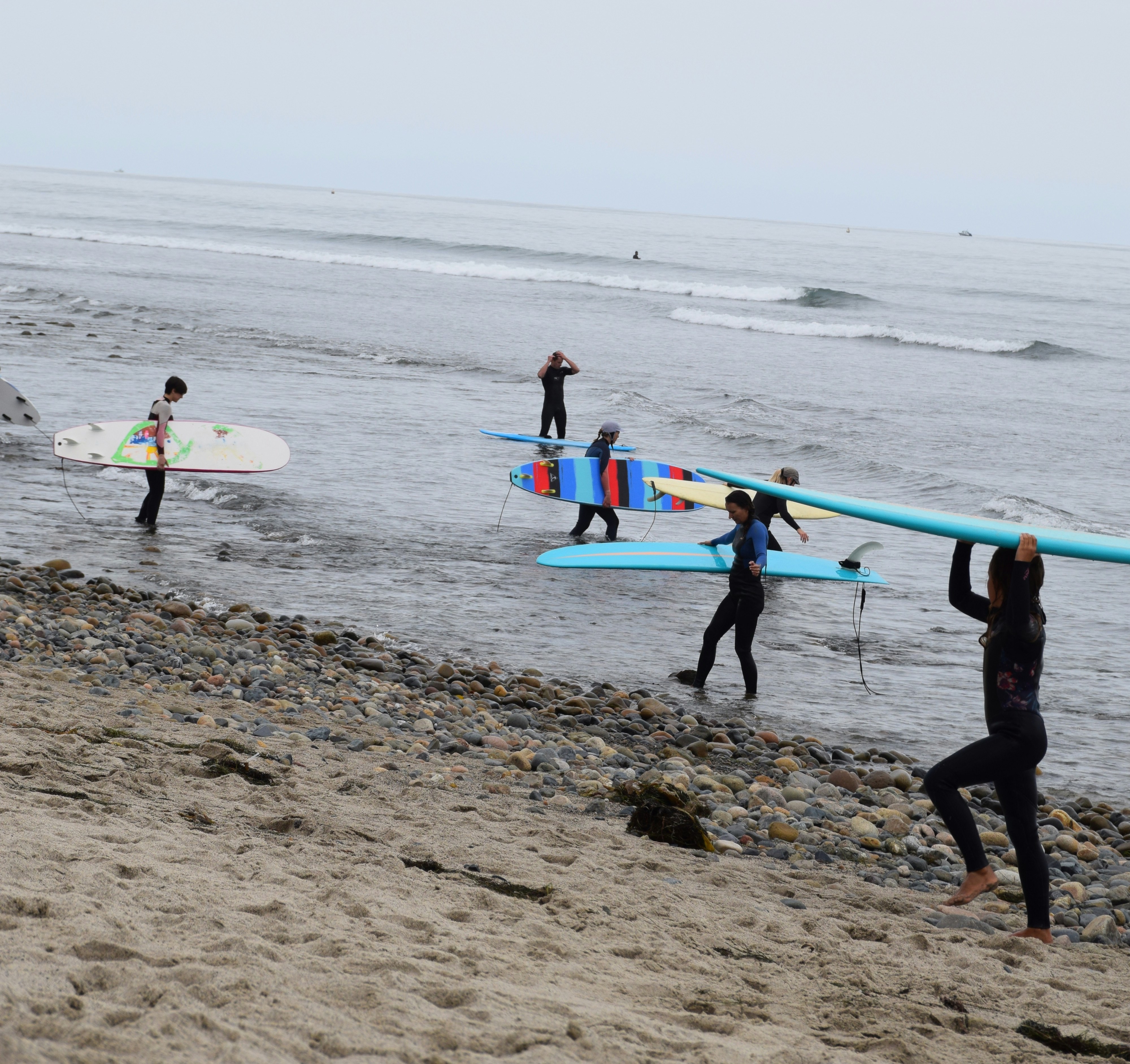 Man with surfing with paddle