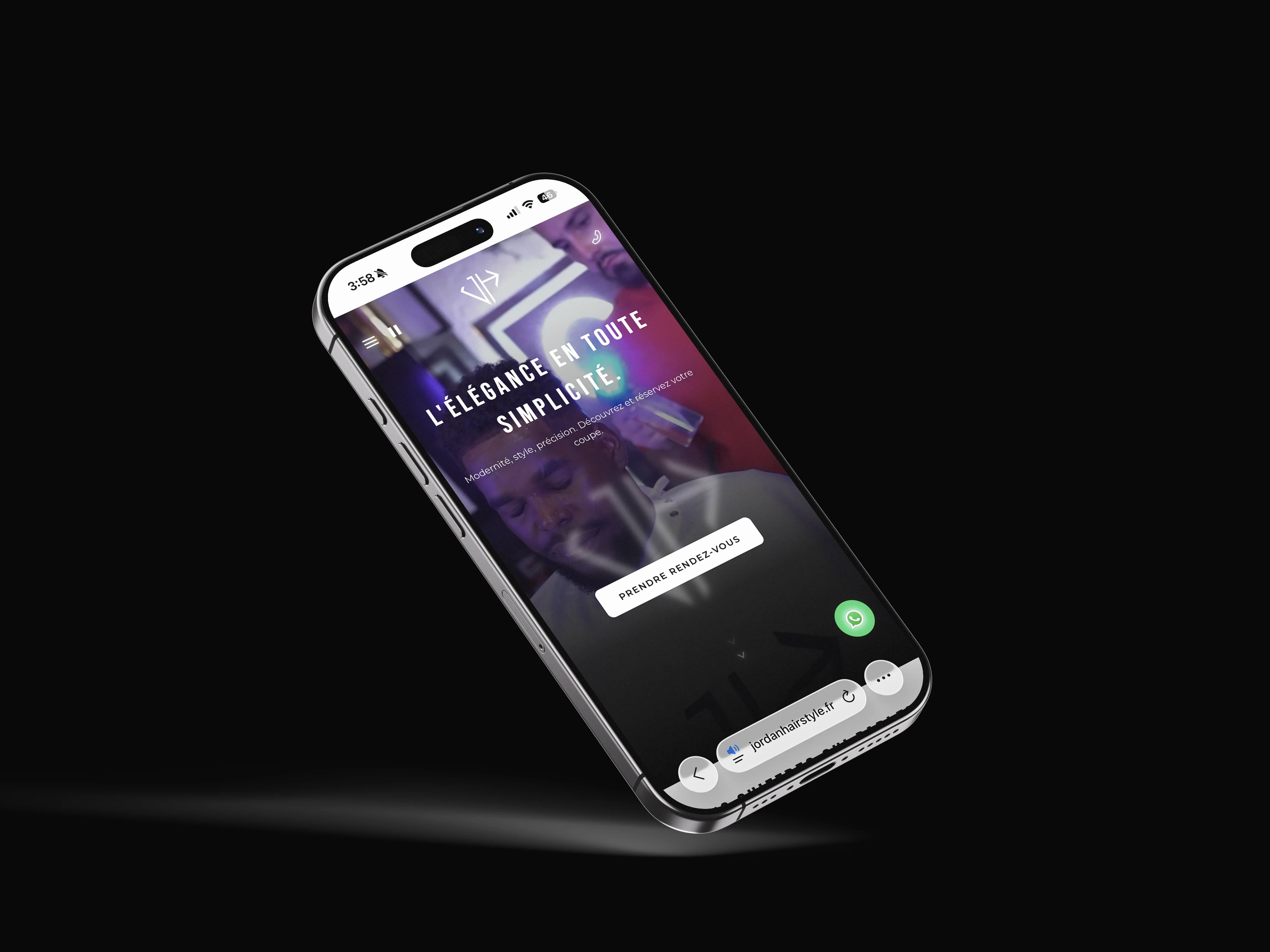 Site web Jordan Hairstyle sur mobile