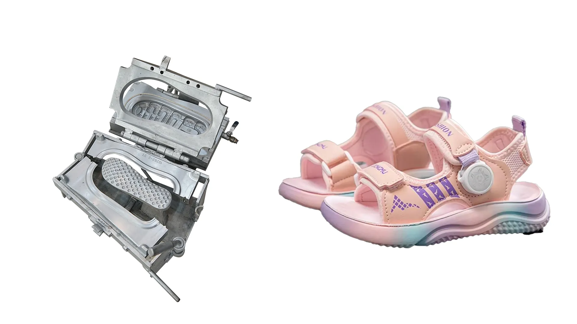 Three-pouring PU sole mold for multi-density shoe sole manufacturing